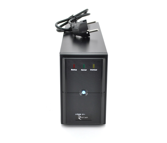 ИБП Ritar E-RTM500 (300W) ELF-L, LED, AVR, 2st, 2xSCHUKO socket, 1x12V7Ah, metal Case Q4 (310*85*140)