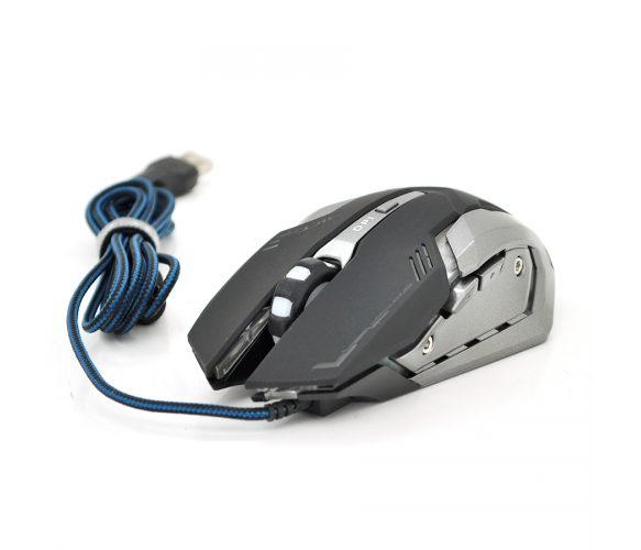 Мышь проводная MICE V8, 6 кнопок, 1000/2000/3000/4000 DPI, Led Lighting, 1,3м, Win7/8/10 Mac OS, Black, COLOR BOX, Q30