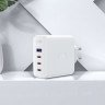 Мережевий зарядний пристрій Acefast A37 USB/ 3 Type-C QC PD 100W білий + кабель Type-C to Type-C