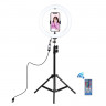 Кольцевая USB RGBW LED лампа Puluz PKT3043 10" + штатив 1.1 м