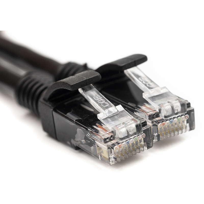 Патч-корд PowerPlant Cat5E UTP 10м, черный