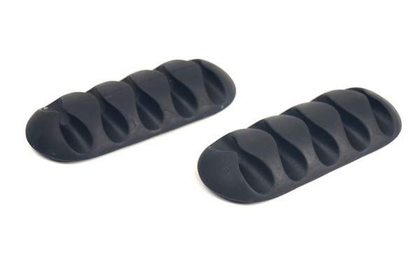 Держатель для кабелей PowerPlant 2 шт. * 5, черный