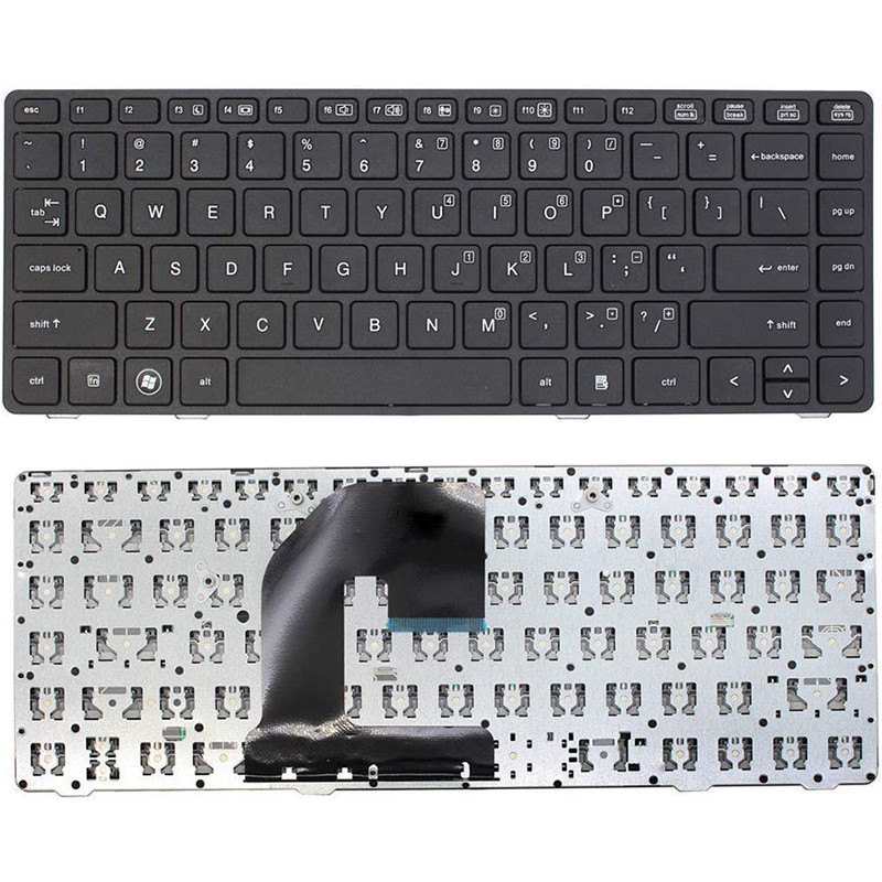 Клавиатура для ноутбука HP Elitebook 8460P, ProBook 6460b черный, черный фрейм